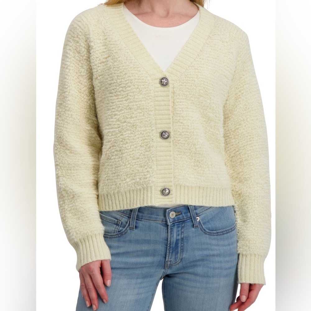 New XS Relaxed Western Cowboy Core Lucky Brand Cream Cardigan Rodeo Americana